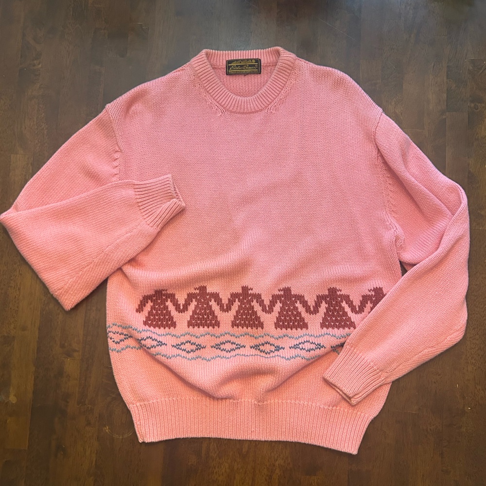 Vintage Eddie Bauer Patterned Sweater Size Medium